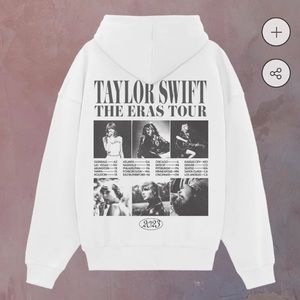 Taylor Swift Eras Tour Collage White Hoodie